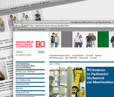 Website der Hochschule Bochum